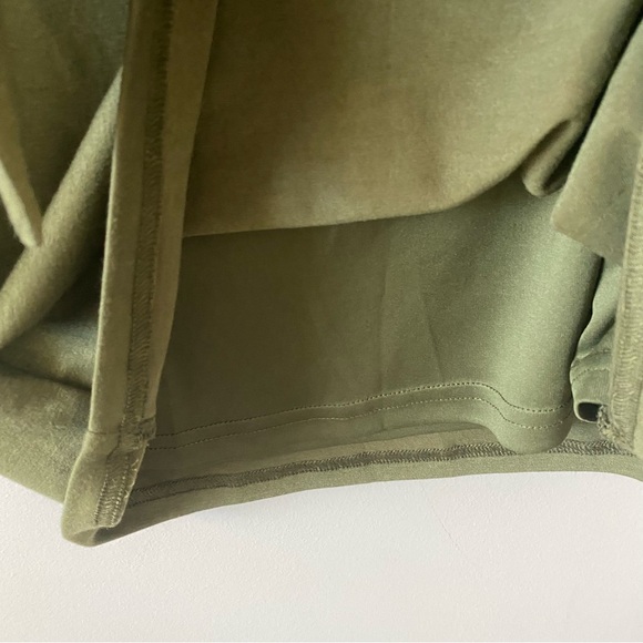 NWT Lillisory T Shirt Faux Wrap Bodycon Ruched Green Mini Dress size M - Picture 10 of 13